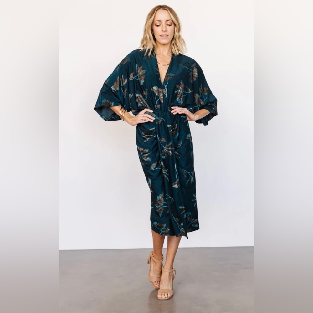 Baltic Born Shaneen Ruched Dress - Jade Size S